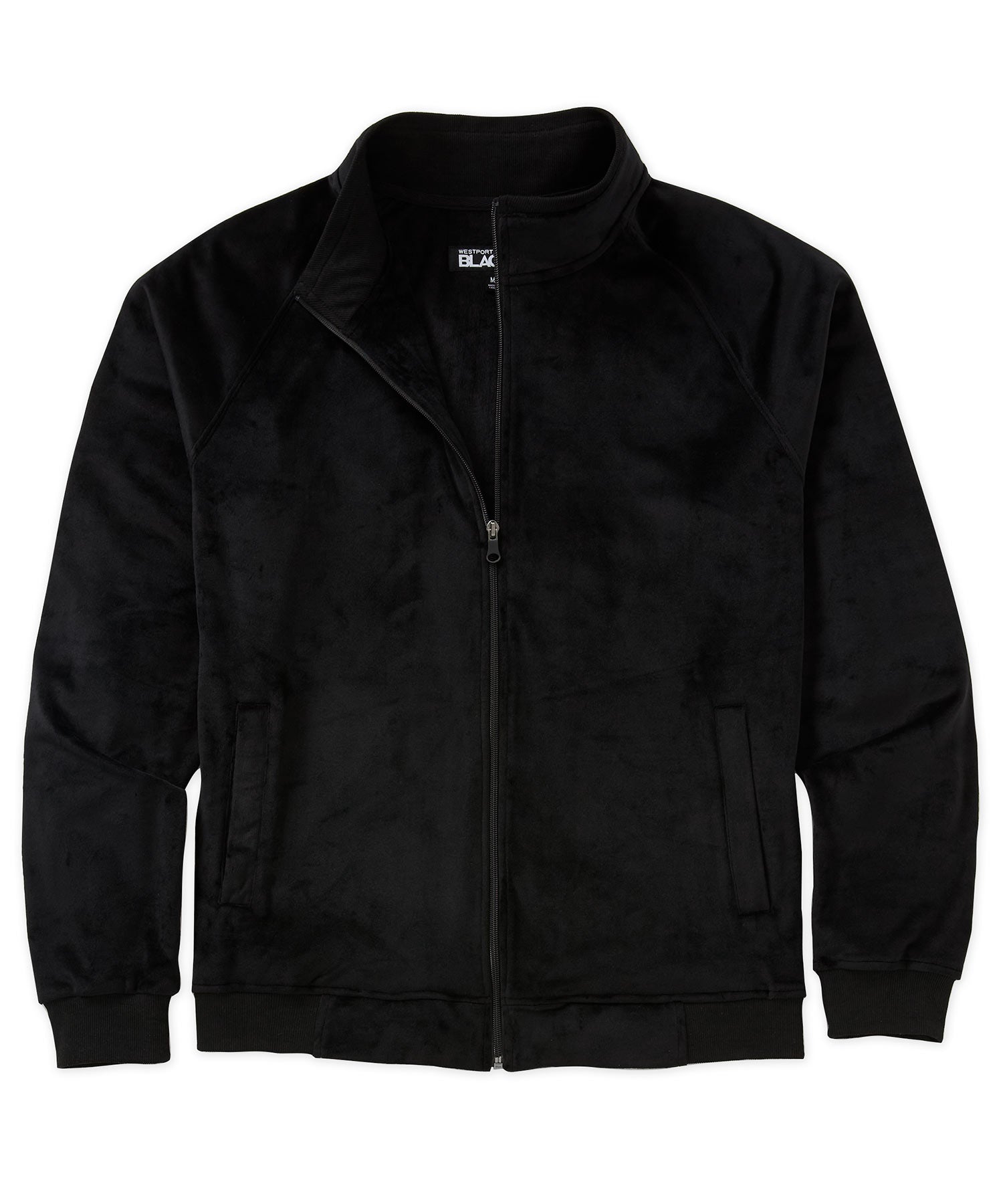 Westport Black Velour Track Jacket