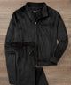 Westport Black Velour Track Jacket