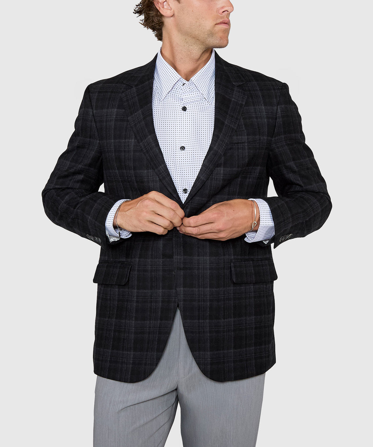 Coppley Two Button Side Vent Plaid Sport Coat, Men's Big & Tall