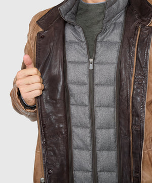 Westport Black Three Quarter Length Leather Jacket