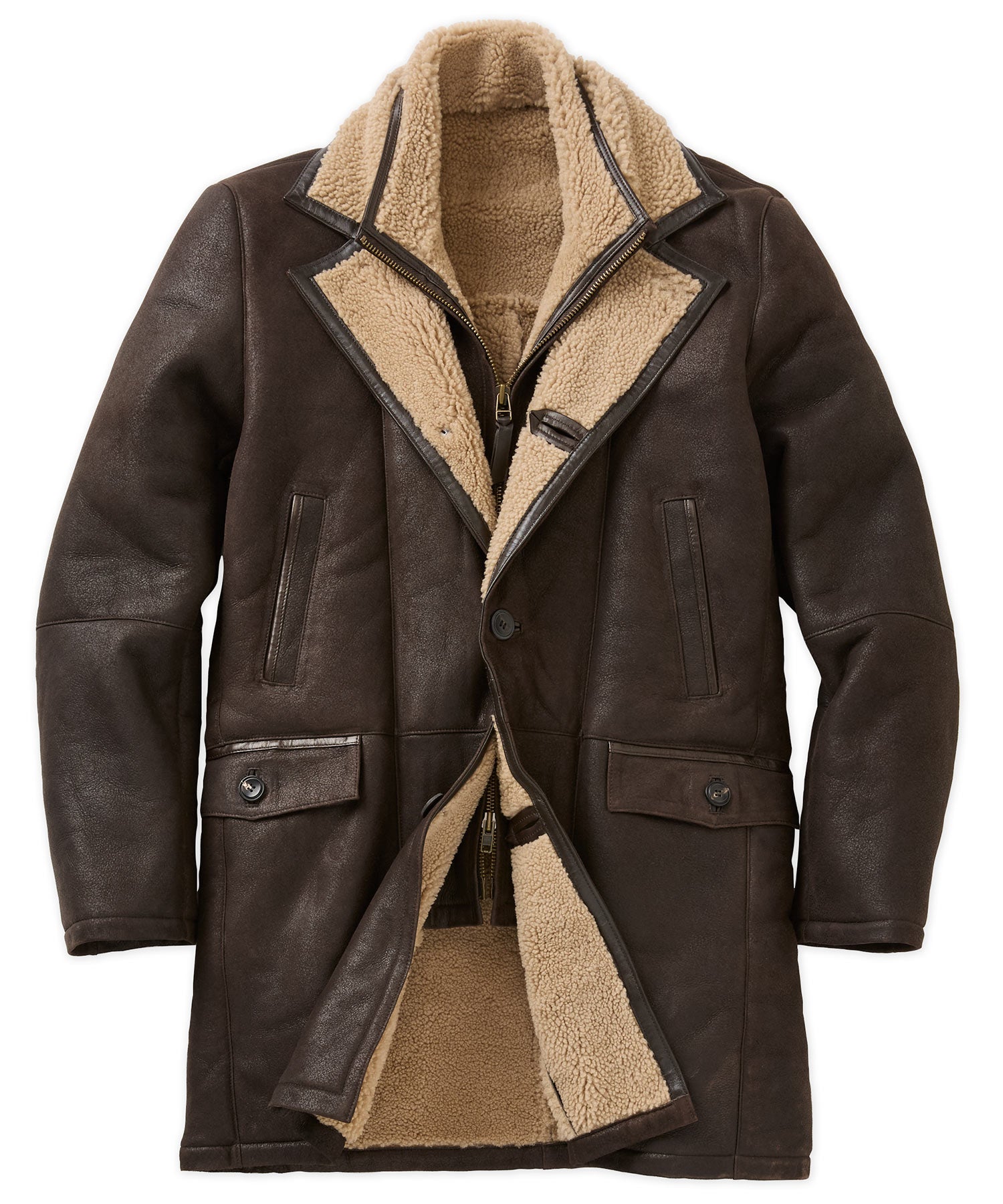 Westport Black Big Tall Redding Shearling Lambskin Coat