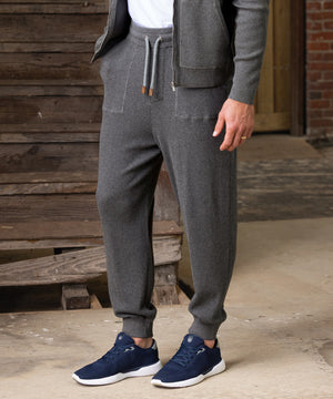 Westport Black Cotton Cashmere Lounge Pant