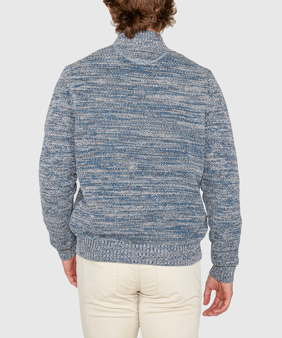 Westport Black Chenille Button Mock Sweater, Men's Big & Tall
