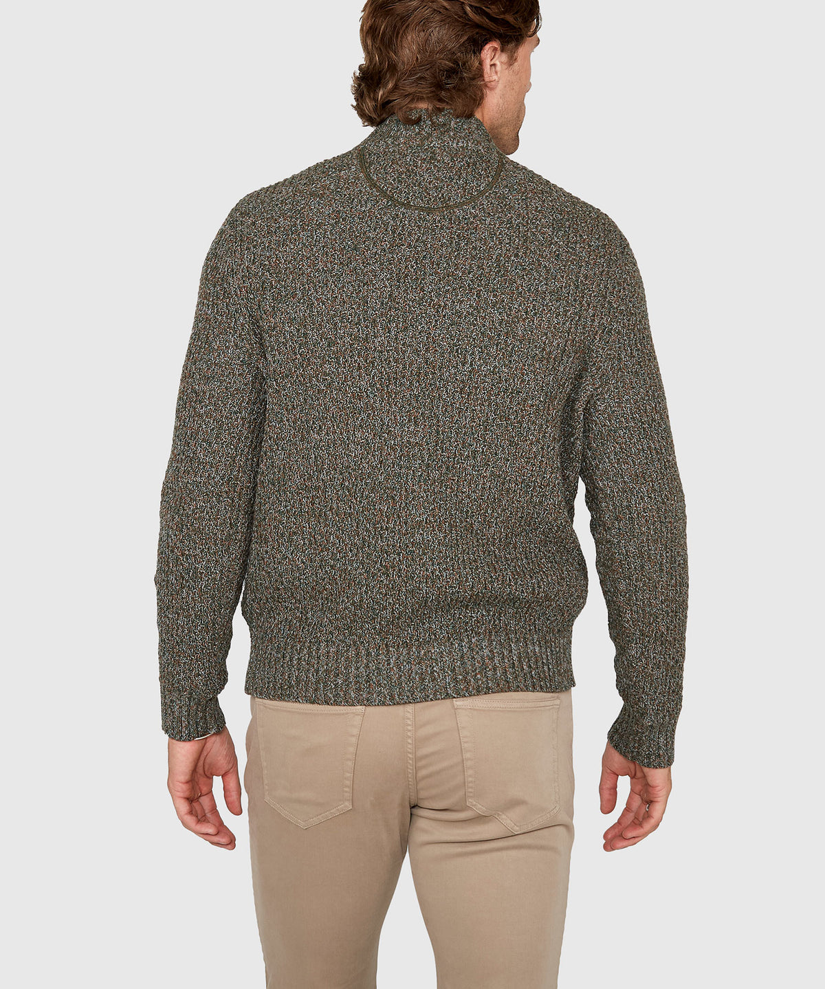 Westport Black Tri-Color Quarter Zip Sweater, Men's Big & Tall