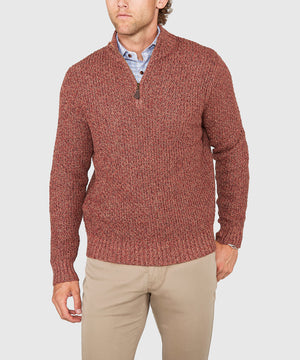 Westport Black Tri-Color Quarter Zip Sweater