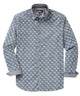 Westport Black Long Sleeve Hidden Button Down Collar Printed Sport Shirt