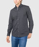 Westport Black Long Sleeve Hidden Button Down Collar Printed Sport Shirt