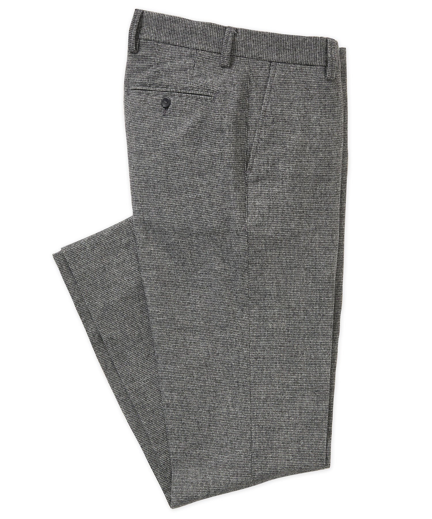 Westport Black Flat Front Houndstooth Pant