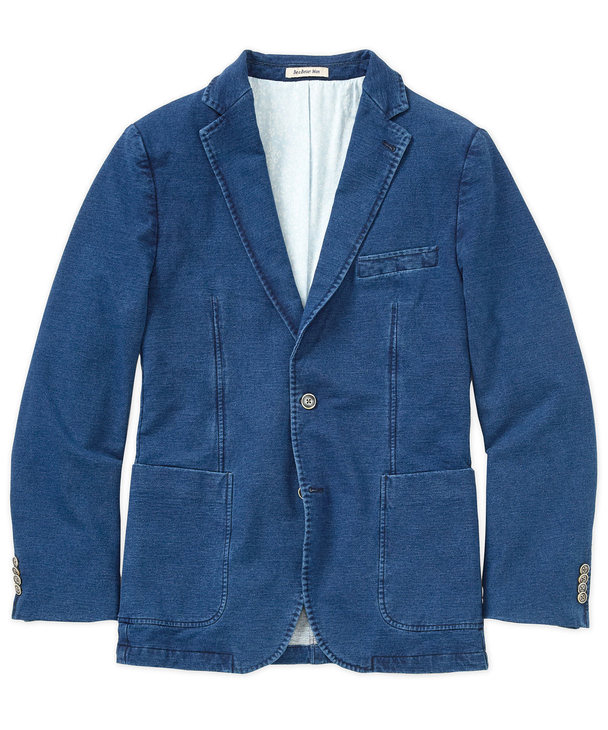 Westport Black Denim Knit Sport Coat, Men's Big & Tall