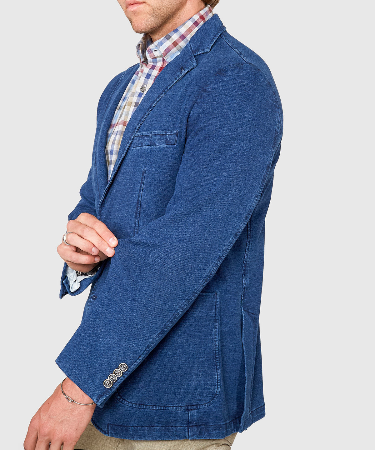 Westport Black Denim Knit Sport Coat, Men's Big & Tall