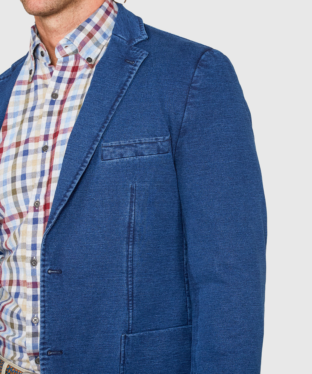 Westport Black Denim Knit Sport Coat, Men's Big & Tall