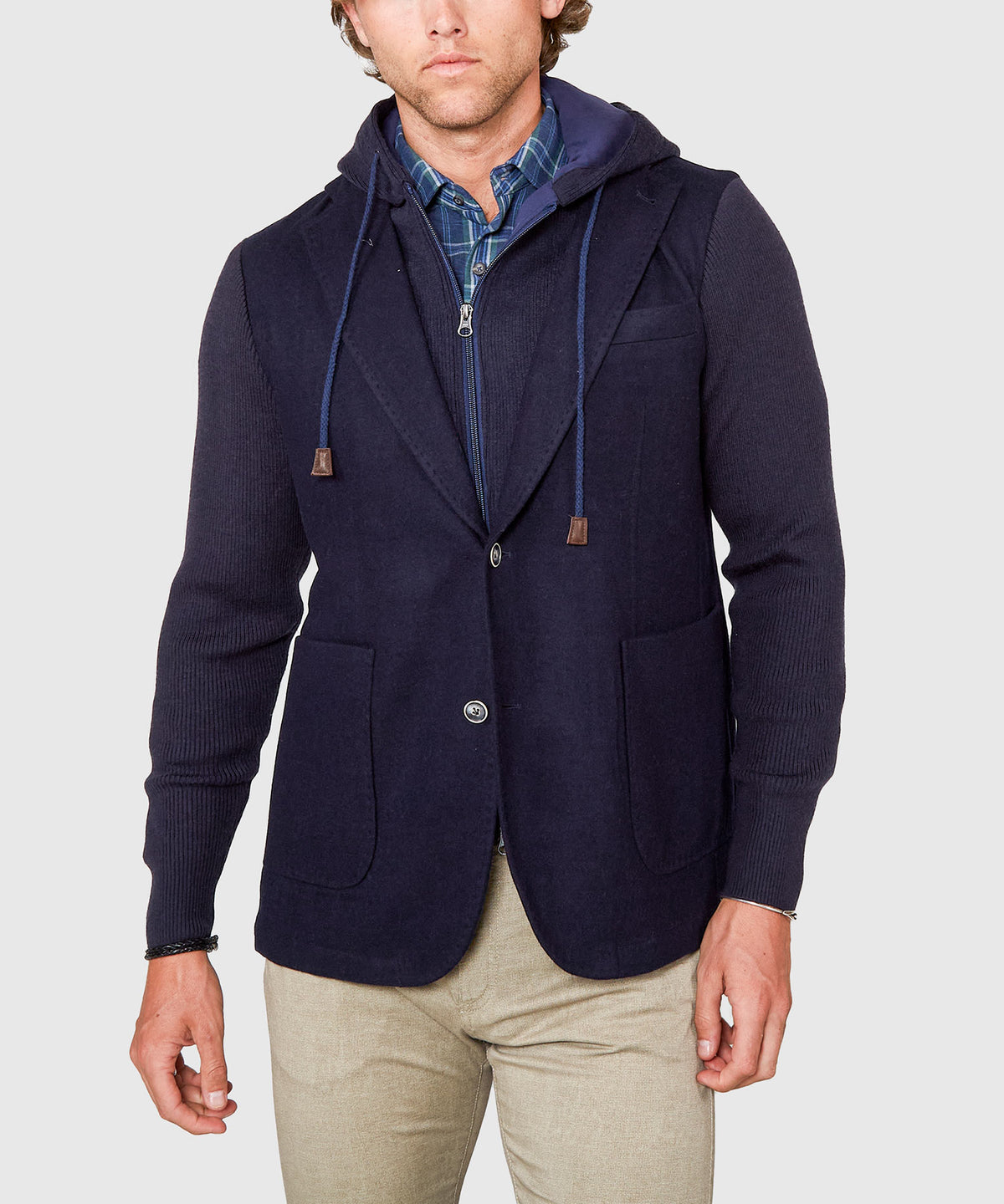 Westport Black Hybrid Knit Blazer, Men's Big & Tall