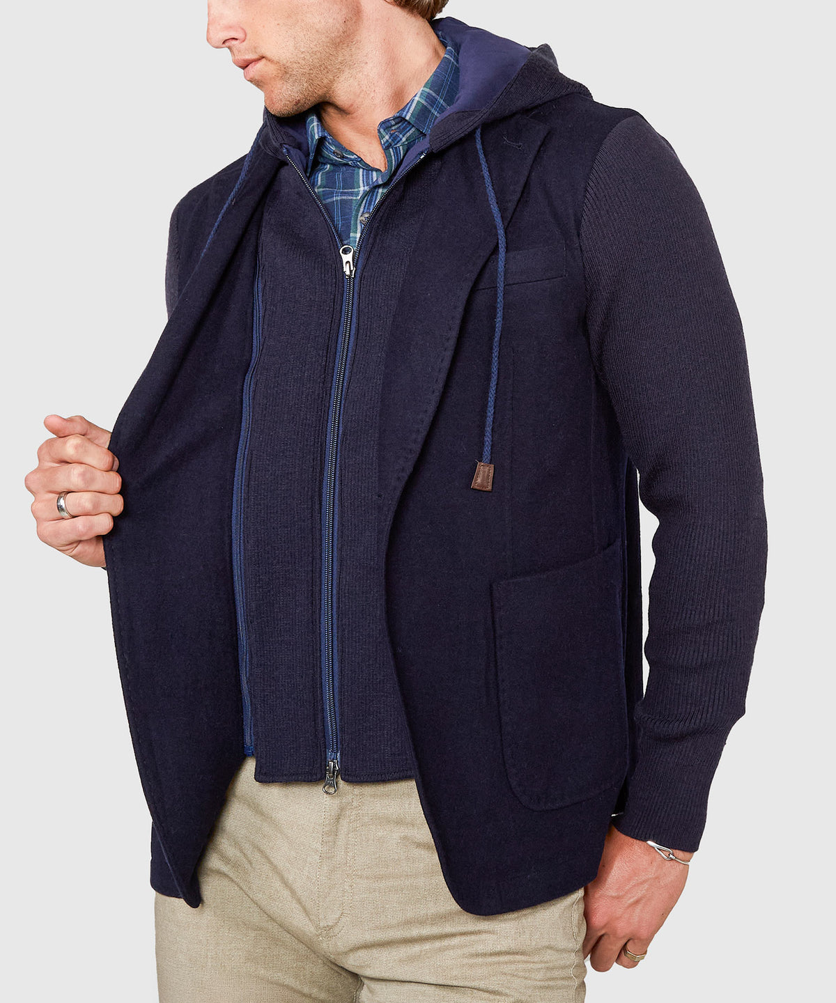 Westport Black Hybrid Knit Blazer, Men's Big & Tall