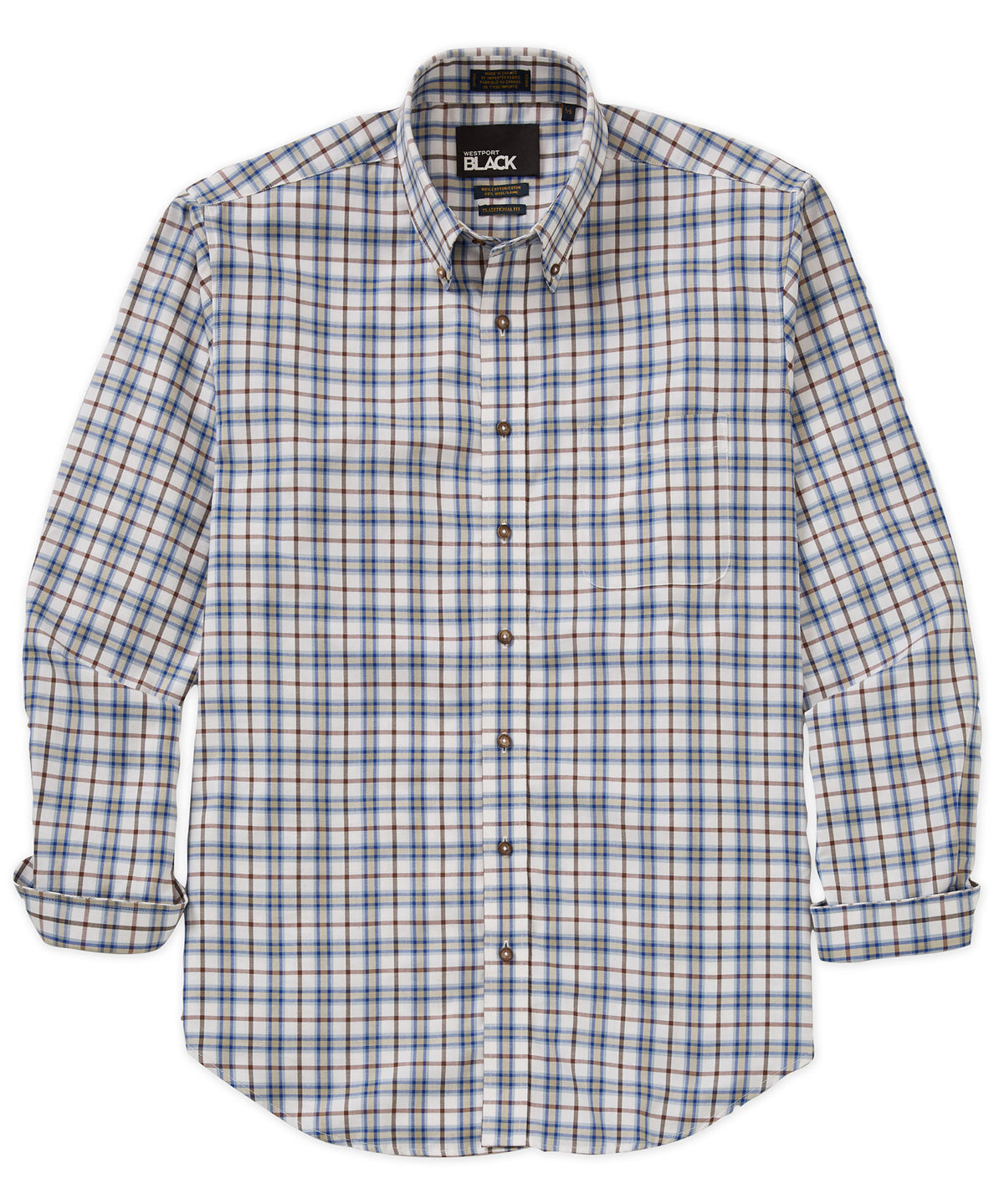 Westport Black Big & Tall Button Down Multi Cotton Wool Shirt | Westport Big & Tall Westport Black Big & Tall Button Down Multi Cotton Wool Shirt | Westport Big & Tall
