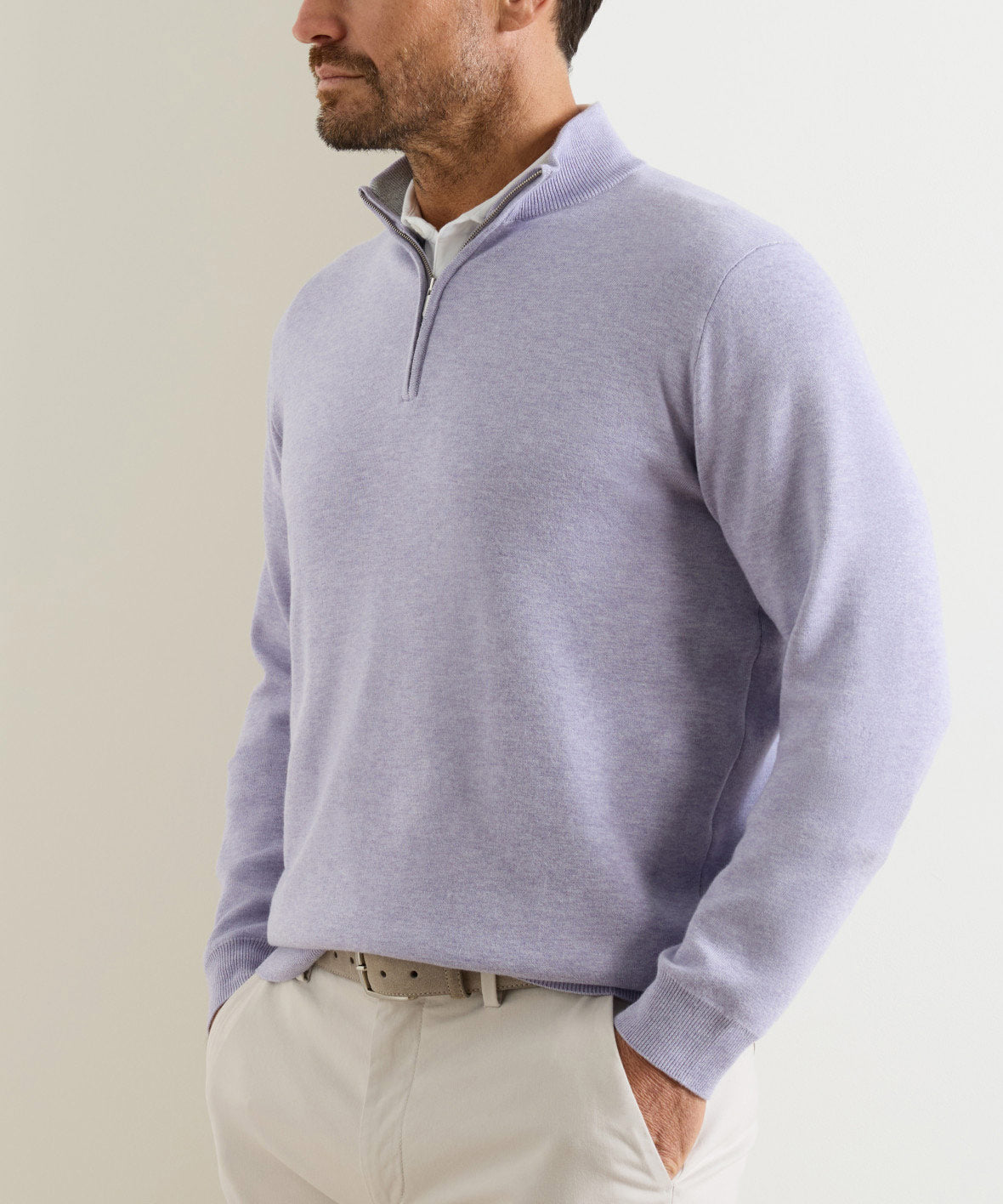Peter Millar Coolspun Lite Cotton Quarter-Zip Sweater, Men's Big & Tall