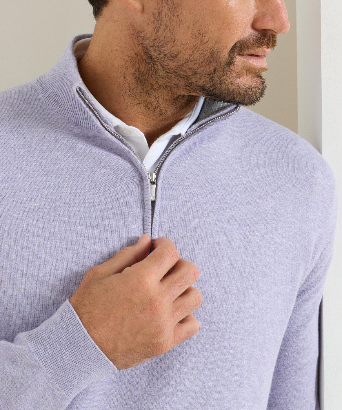 Peter Millar Coolspun Lite Cotton Quarter-Zip Sweater, Men's Big & Tall