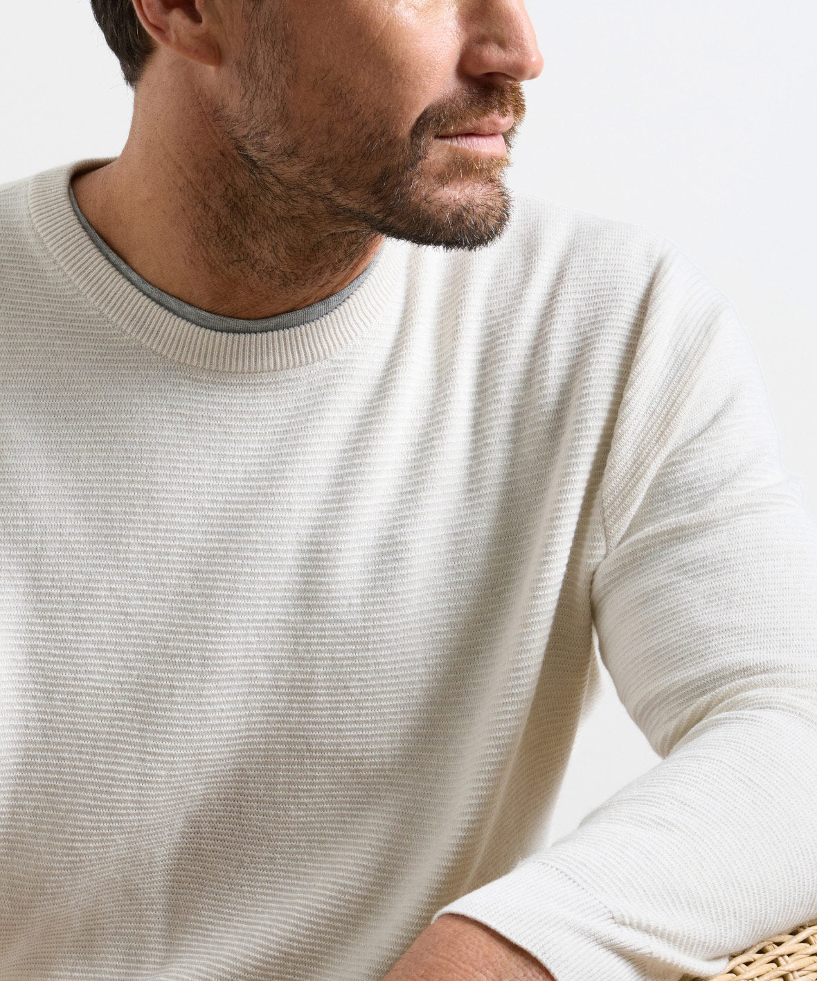 Peter Millar Coolspun Textured Crewneck Sweater, Men's Big & Tall