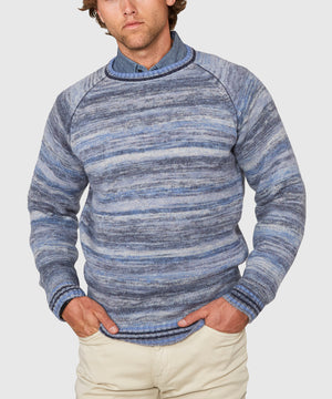 Westport Black Brushed Alpaca Space Dye Crew T-Shirt