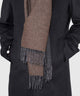 Westport Black Reversible Merino Wool Scarf