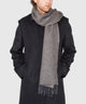 Westport Black Reversible Merino Wool Scarf
