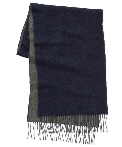 Westport Black Reversible Merino Wool Scarf, Men's Big & Tall