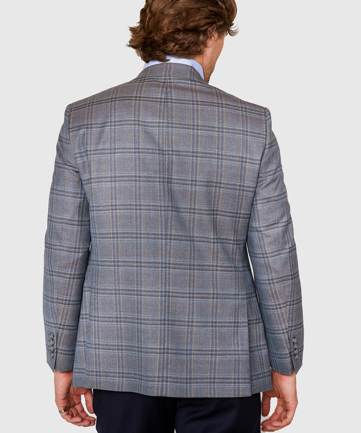 Westport Black Two Button Side Vent Windowpane Sport Coat, Men's Big & Tall