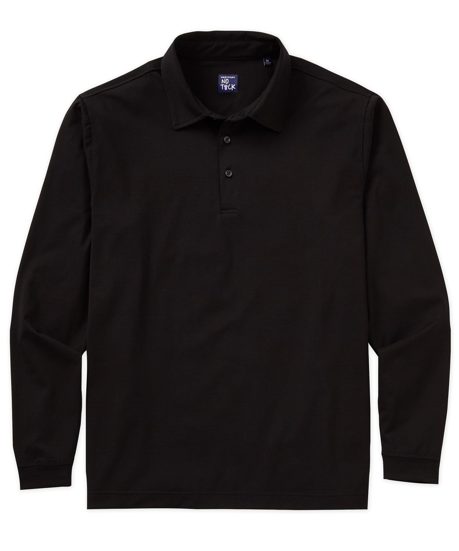 Westport No-Tuck Long Sleeve Cotton Rich Performance Polo, Men's Big & Tall