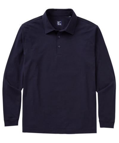 Westport No-Tuck Long Sleeve Cotton Rich Performance Polo, Men's Big & Tall