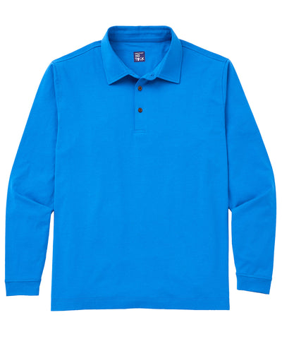 Westport No-Tuck Long Sleeve Cotton Rich Performance Polo, Men's Big & Tall