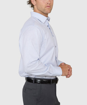 Westport 1989 Long Sleeve Spread Collar Shadow Check Dress Shirt