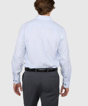 Westport 1989 Long Sleeve Spread Collar Shadow Check Dress Shirt