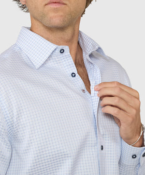 Westport 1989 Long Sleeve Spread Collar Shadow Check Dress Shirt