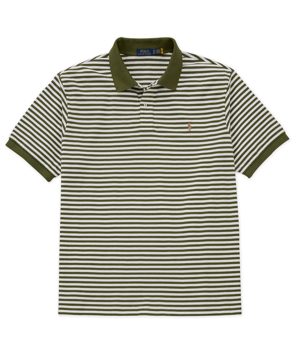 Polo Ralph Lauren Short Sleeve Animated Stripe Mesh Polo, Men's Big & Tall