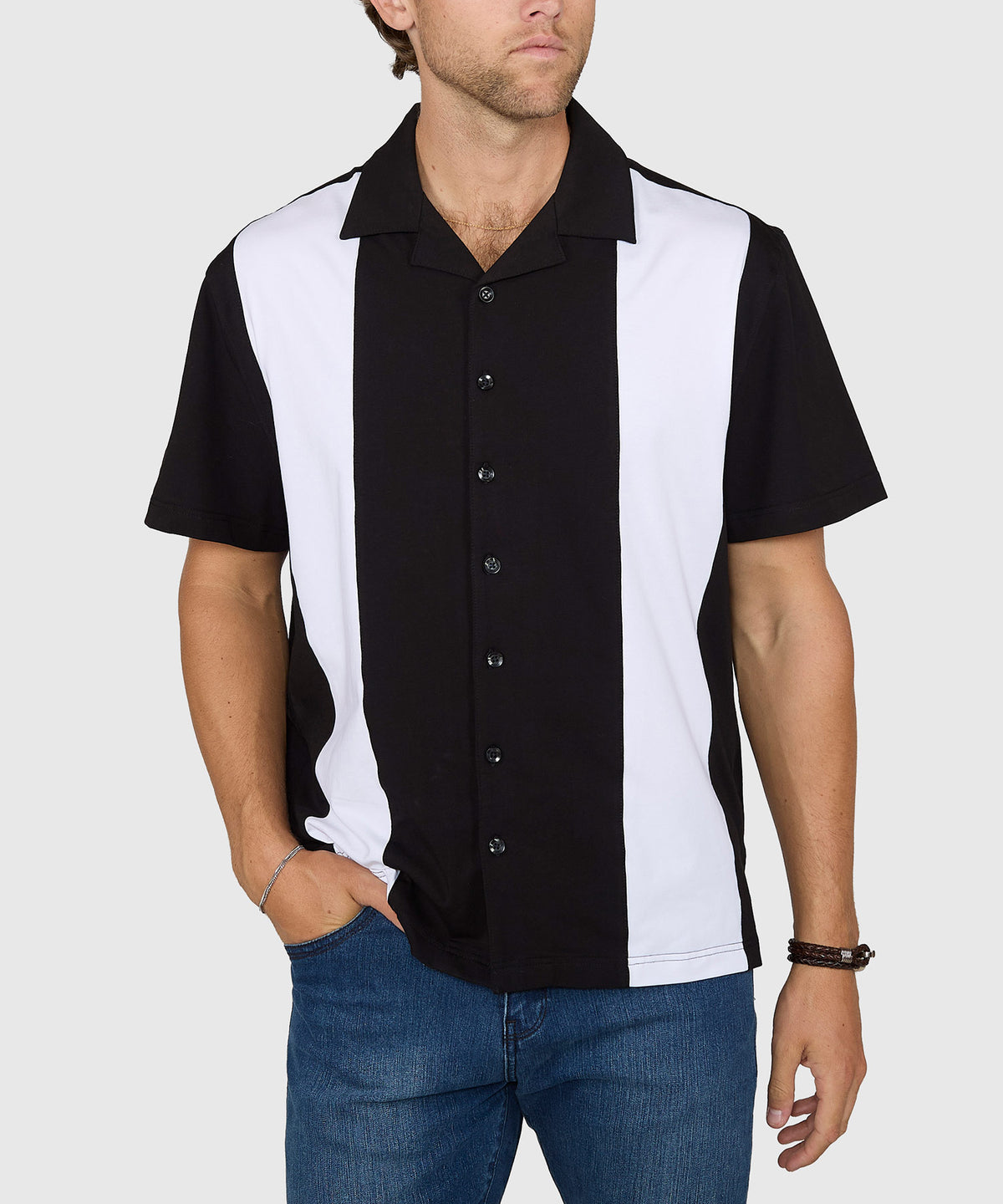 Westport No-Tuck Short Sleeve Cotton Performance Stretch Retro Knit Shirt, Men's Big & Tall