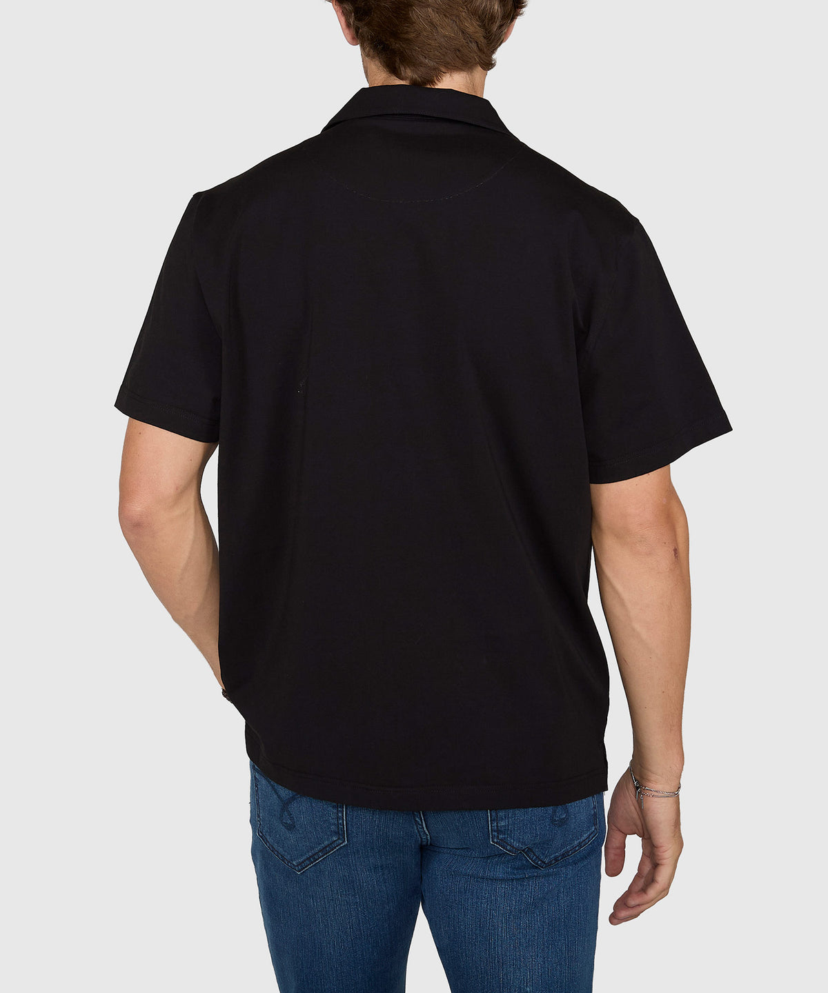 Westport No-Tuck Short Sleeve Cotton Performance Stretch Retro Knit Shirt, Men's Big & Tall