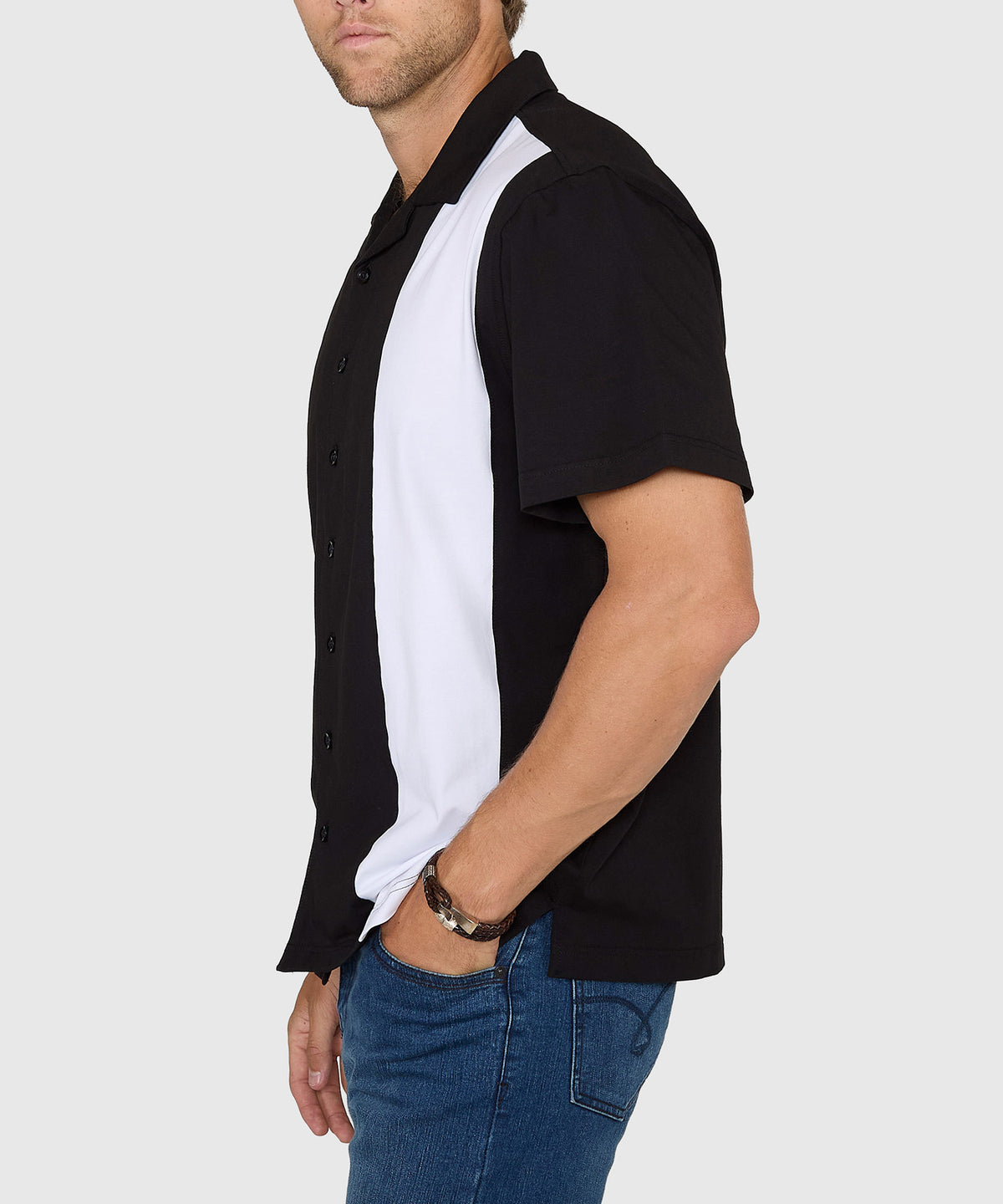 Westport No-Tuck Short Sleeve Cotton Performance Stretch Retro Knit Shirt, Men's Big & Tall