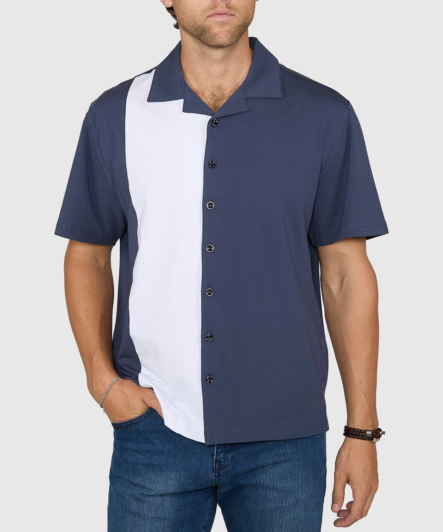 best no tuck dress shirts Men's Big & Tall Westport No-Tuck Short Sleeve Solid Performance Stretch Sport Shirt Black / 2XB