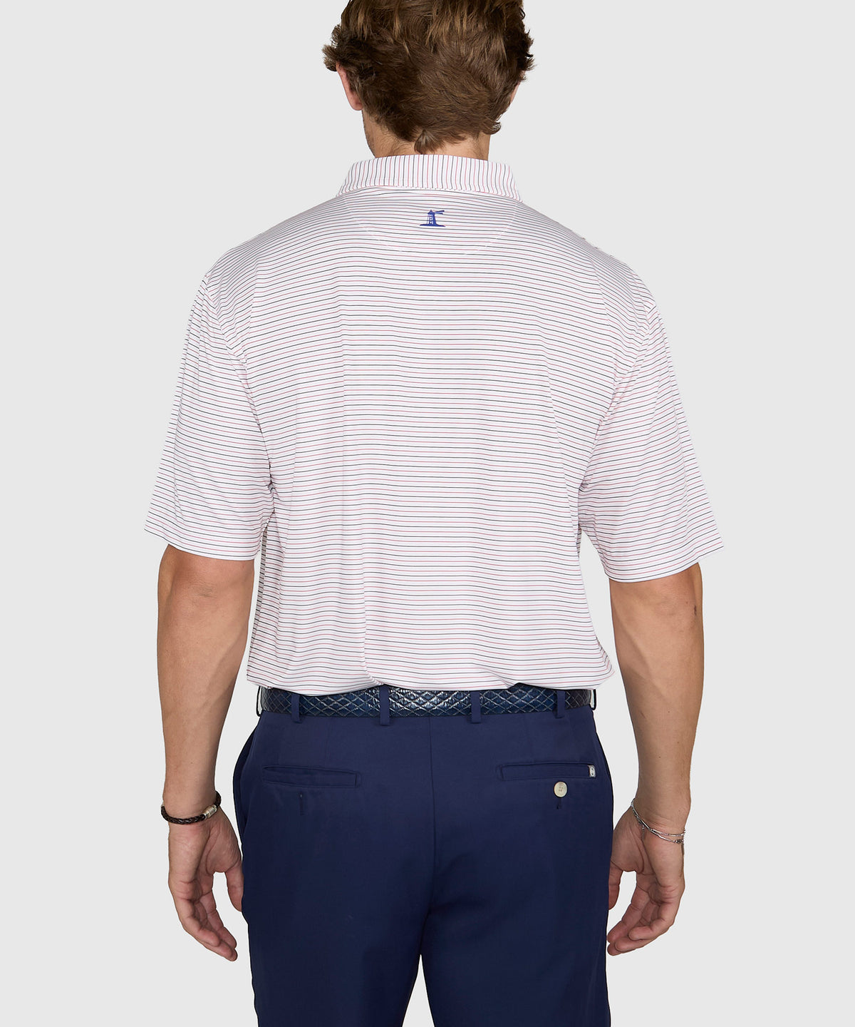 Westport Lifestyle Short Sleeve Performance Stripe Polo, Men's Big & Tall