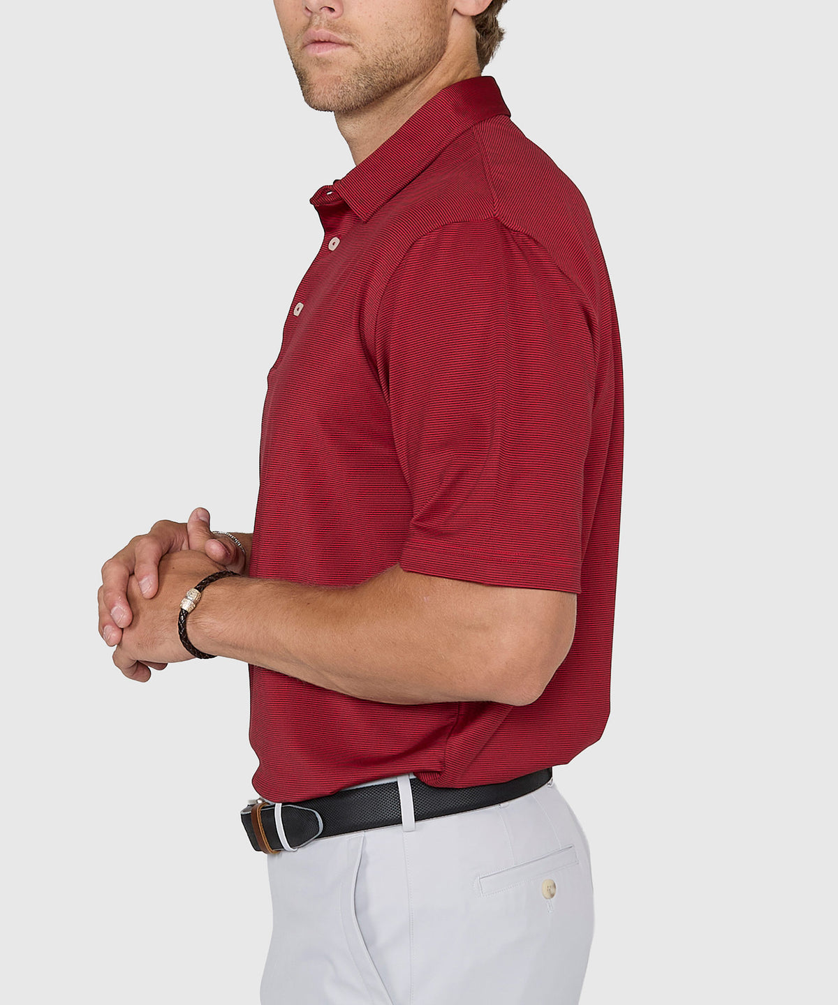 Westport Lifestyle Short Sleeve Performance Stripe Polo, Men's Big & Tall