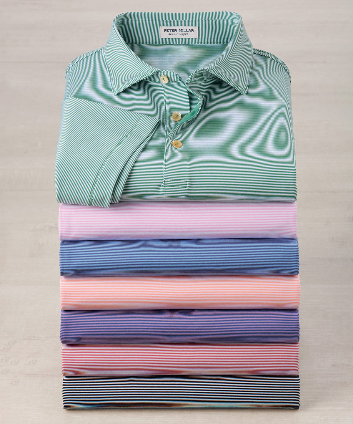 Men's Big & Tall Peter Millar Jubilee Stripe Short Sleeve Polo Chili Red / LT Men's Big & Tall Peter Millar Jubilee Stripe Short Sleeve Polo Chili Red / LT