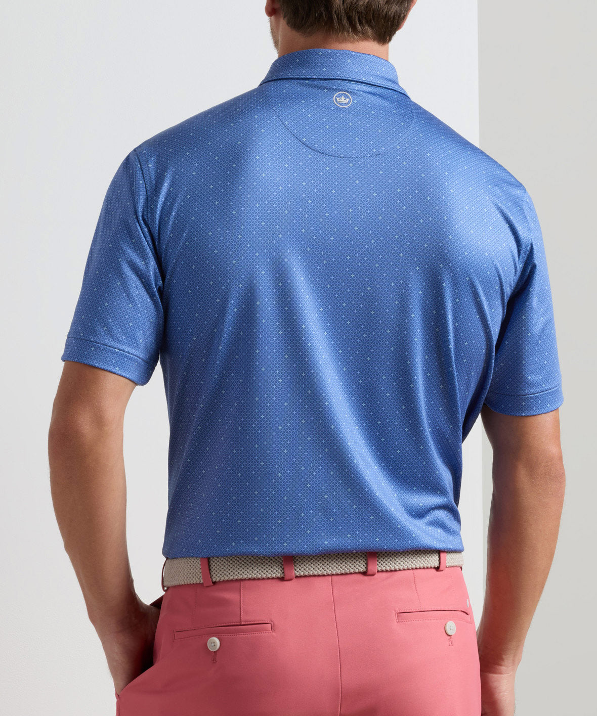 Peter Millar Barrier Print Short Sleeve Performance Polo, Men's Big & Tall