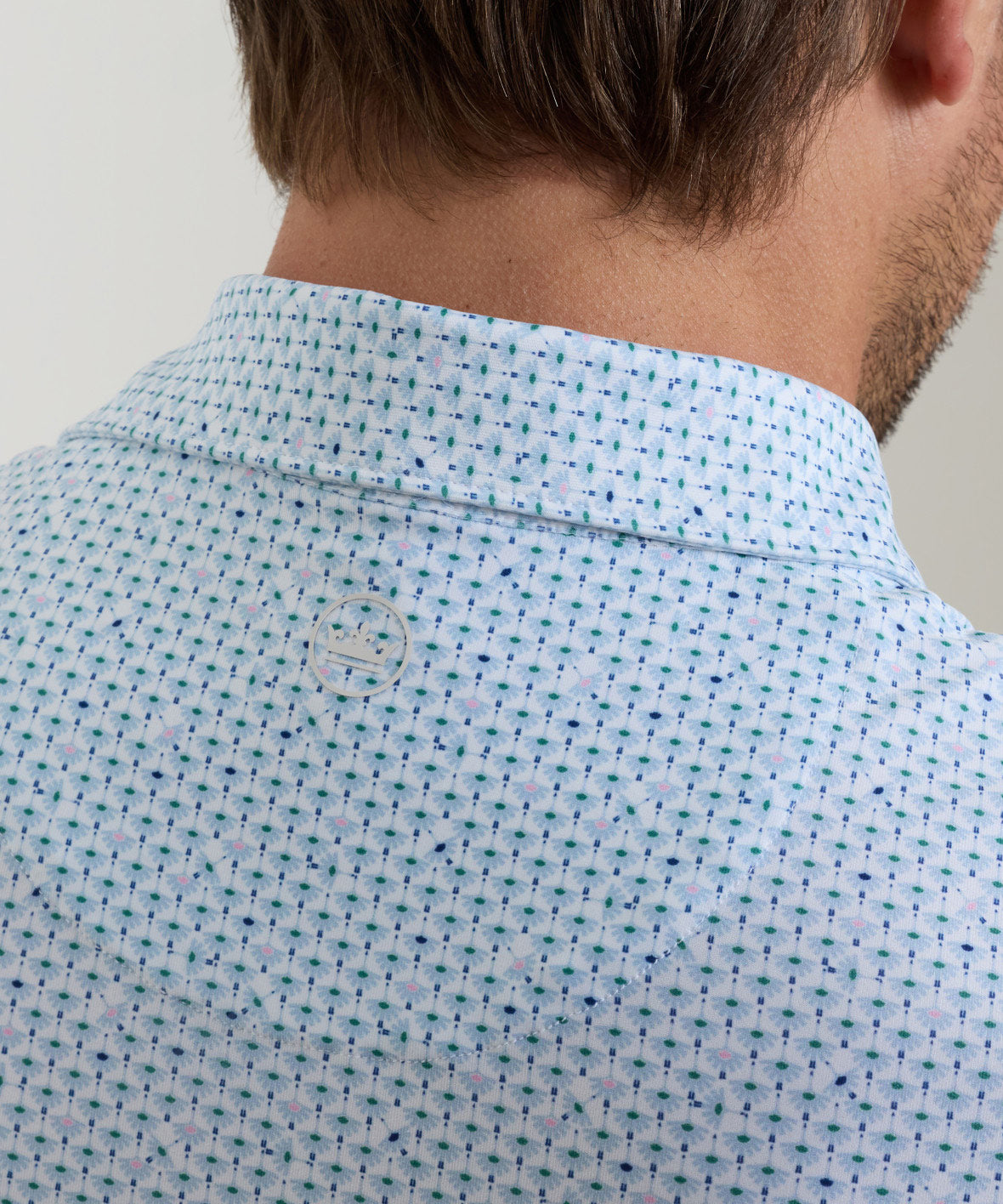 Peter Millar Flock Print Short Sleeve Performance Polo, Men's Big & Tall