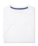 White crewneck performance T-shirt with short sleeves and subtle chest logo