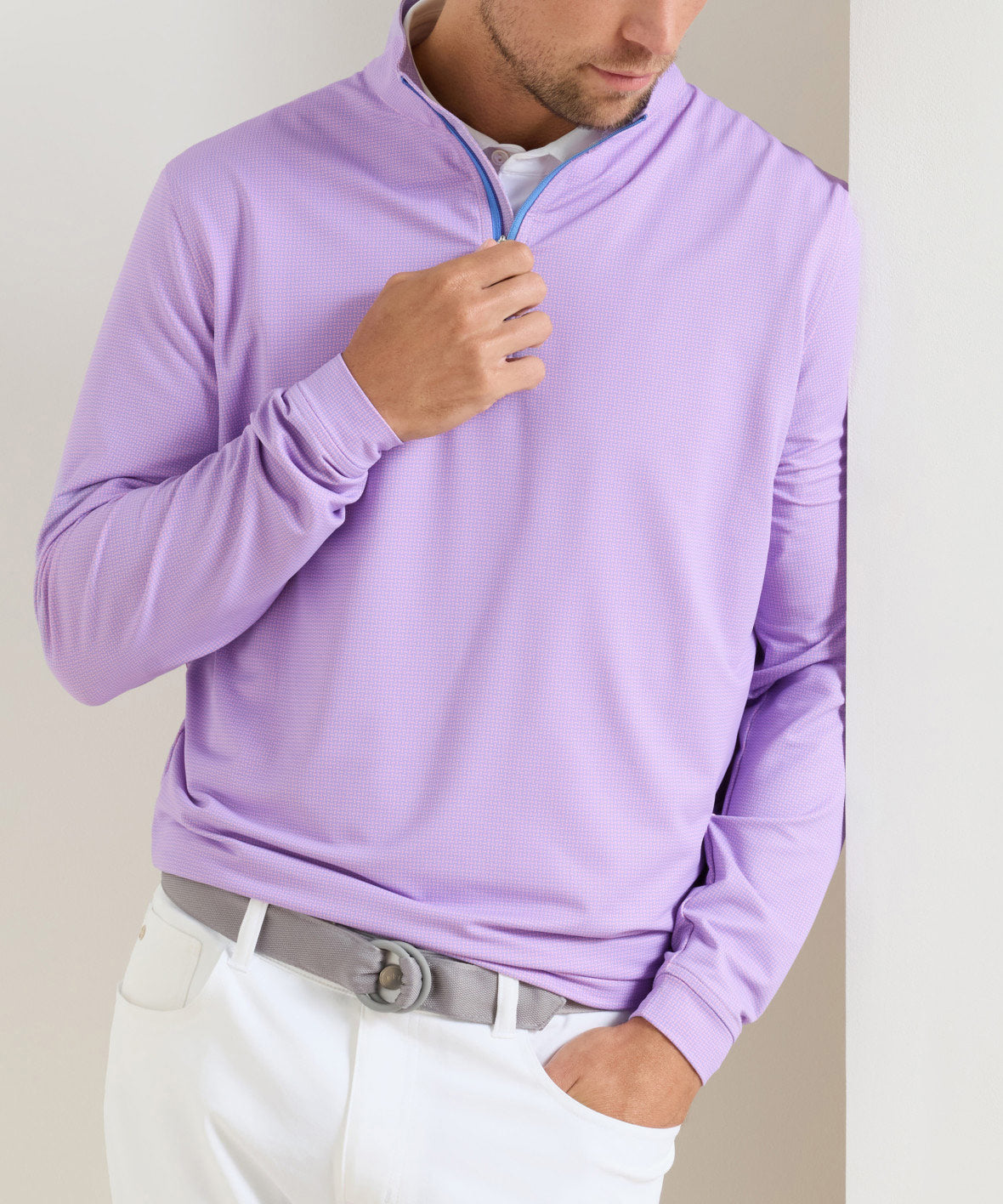 Peter Millar Basket Weave Perth Quarter-Zip Pullover, Men's Big & Tall