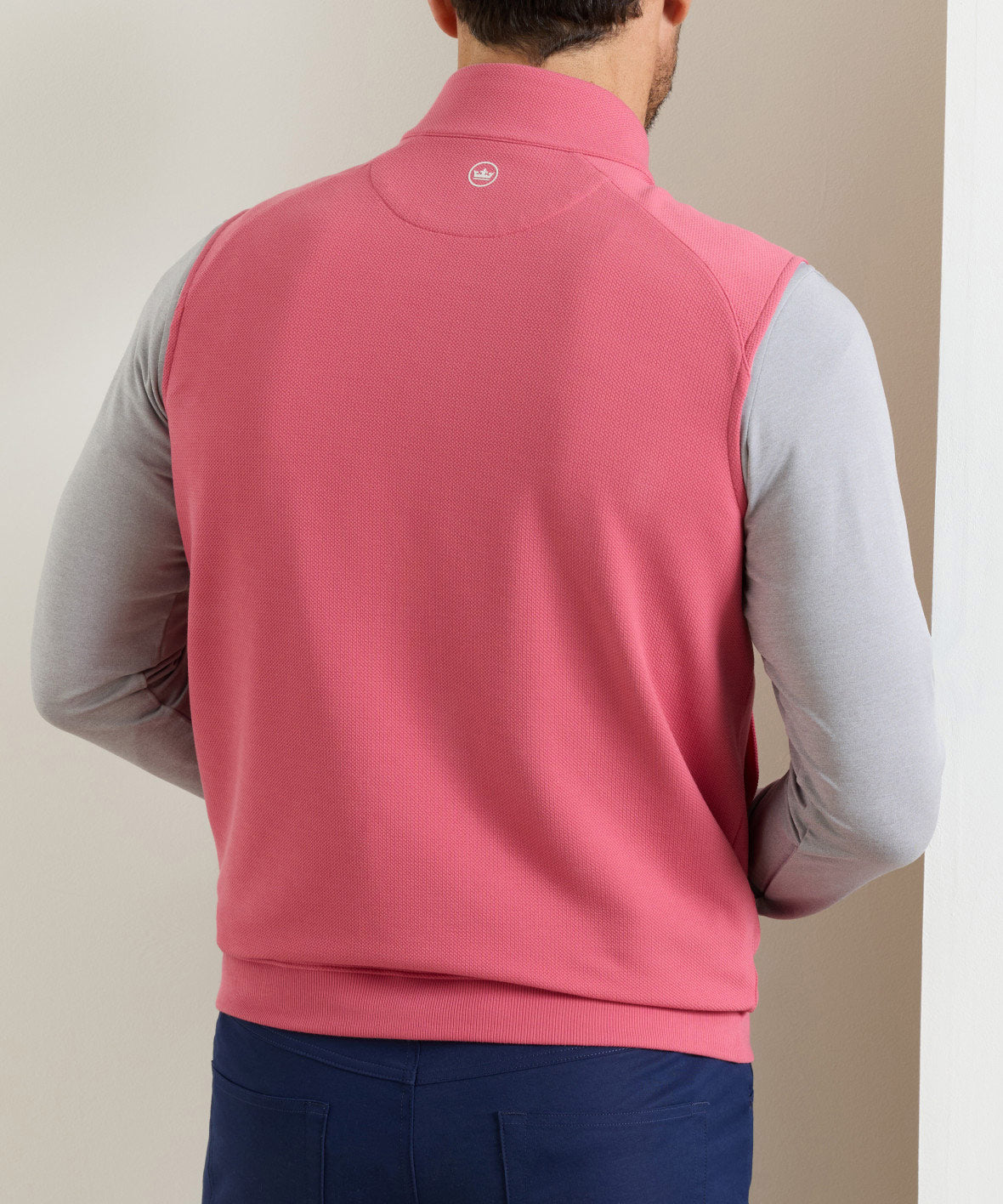 Peter Millar Cradle Pique Full Zip Vest, Men's Big & Tall