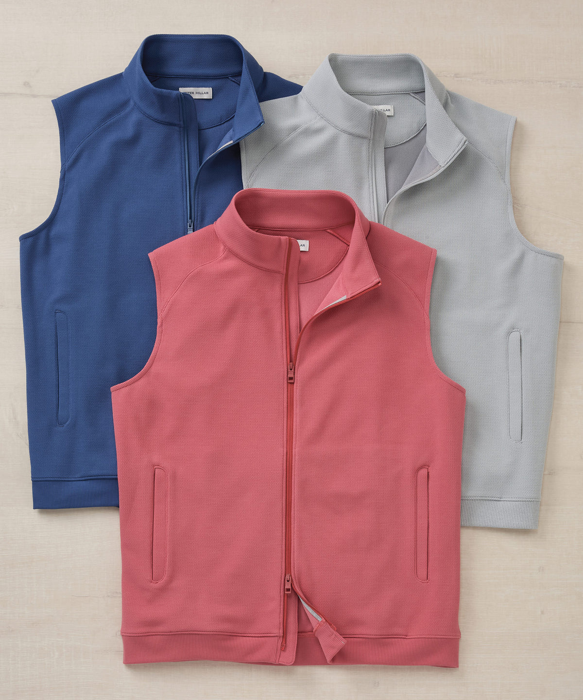 Peter Millar Cradle Pique Full Zip Vest, Men's Big & Tall