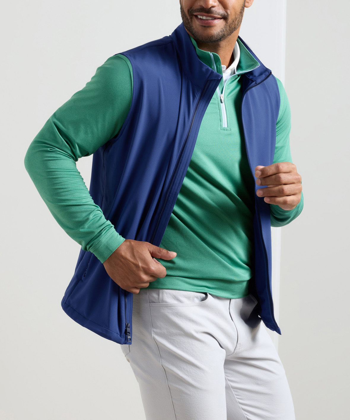 Peter Millar Full Zip Dunes Vest, Men's Big & Tall