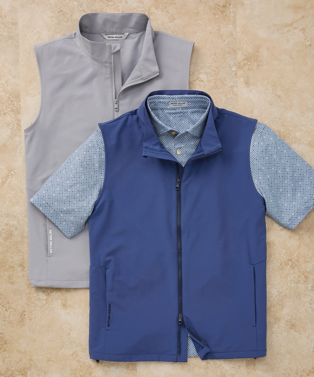 Peter Millar Full Zip Dunes Vest, Men's Big & Tall