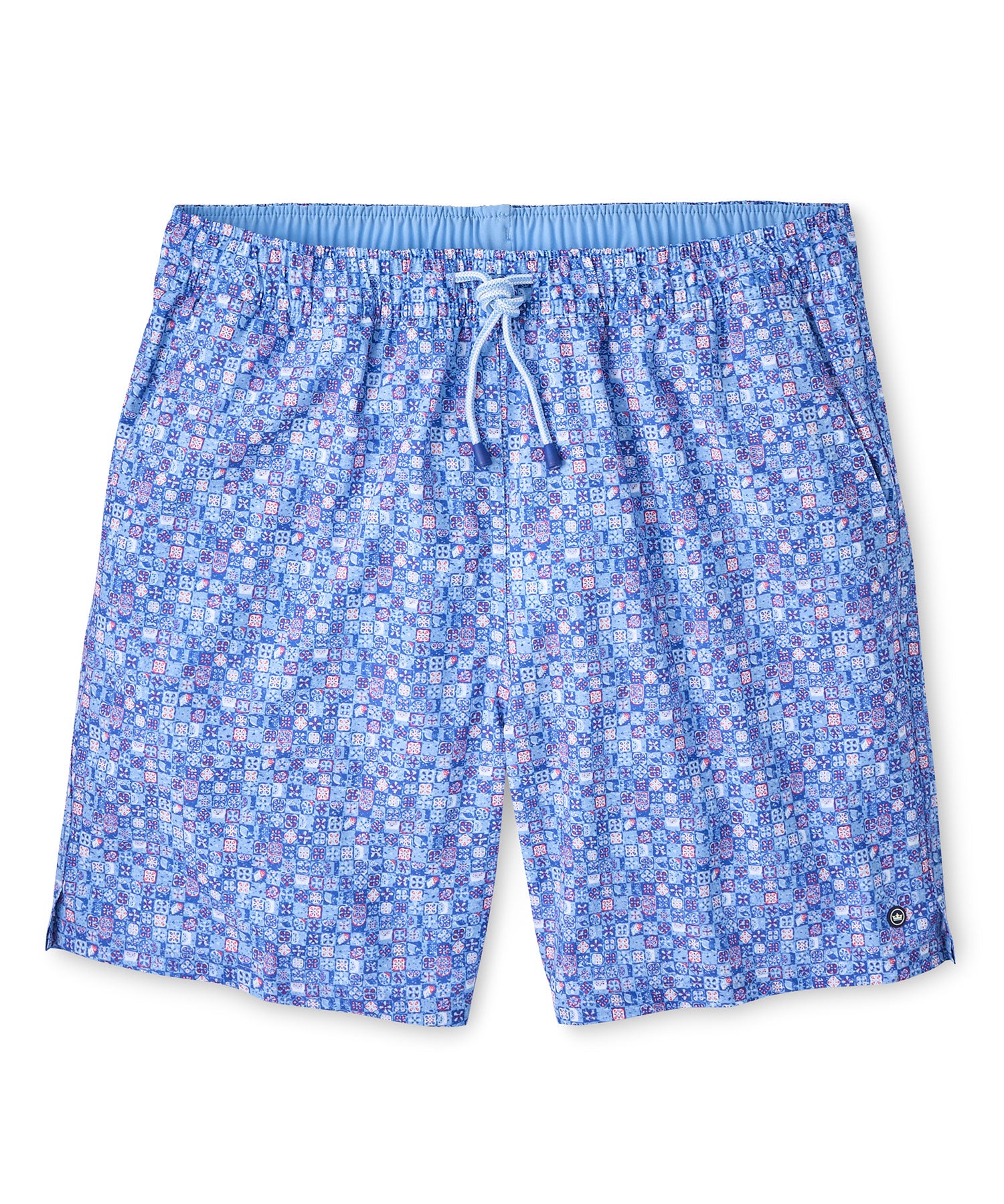 Peter Millar Big & Tall Santorini Tiles Print Swim Trunk