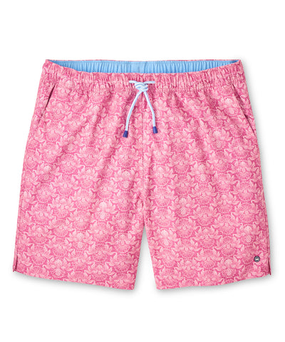 Peter Millar Pina Colada Print Swim Trunk, Men's Big & Tall